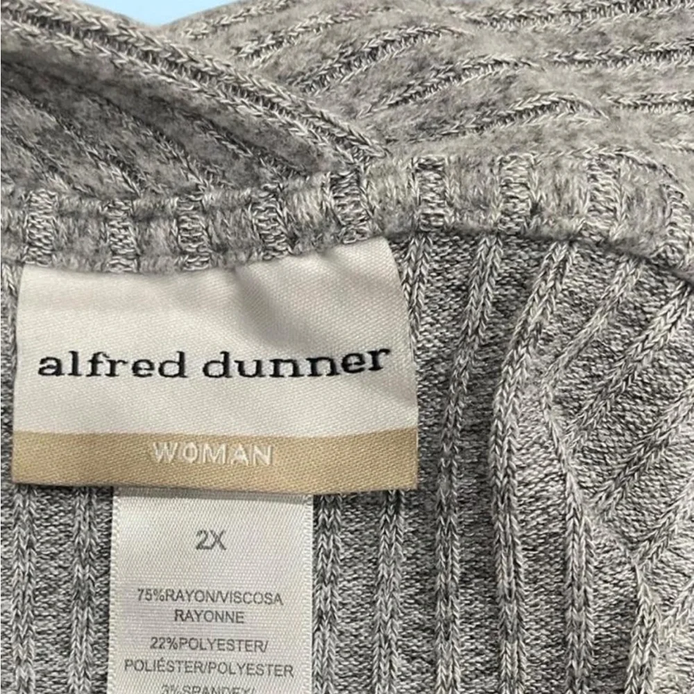 Alfred Dunner Heather Gray Open Cardigan 2X - Picture 3 of 3